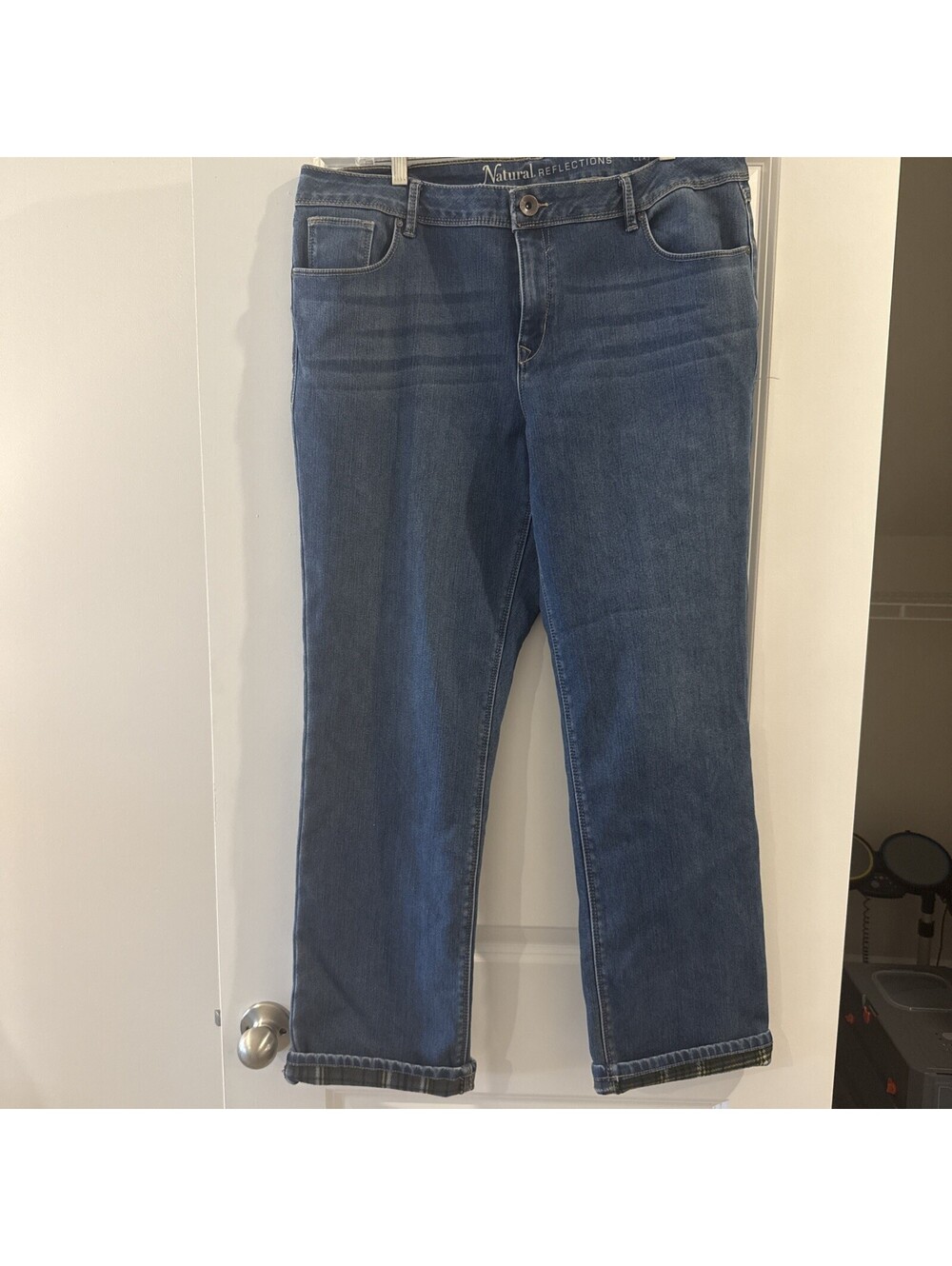 Natural Reflections Fleece Lined Jeans Size 16 Inseam 29” Comfort Stretch NWOT